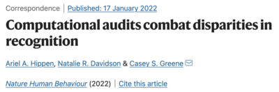 Computational audits combat disparities in recognition