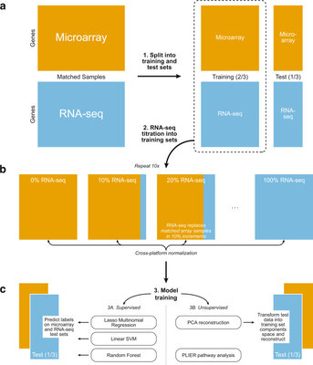 Cross-platform normalization enables machine learning model training on microarray and RNA-seq data simultaneously